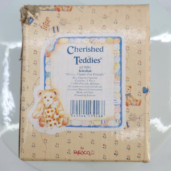 "Jedediah" Cherished Teddie 617091 Pilgram Figurine Thanksgiving 1994 - Picture 7 of 7